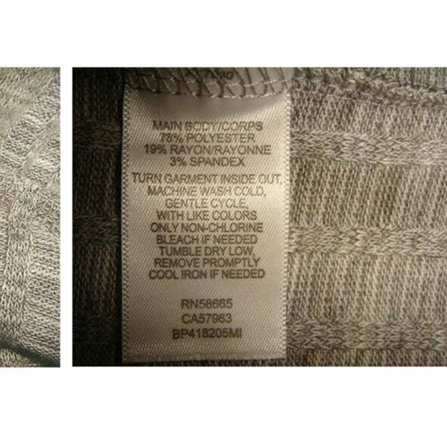 BP Womens Rib Knit Cowl Neck Long Sleeve Soft Stretchy Sweater X-Large Gray NWT