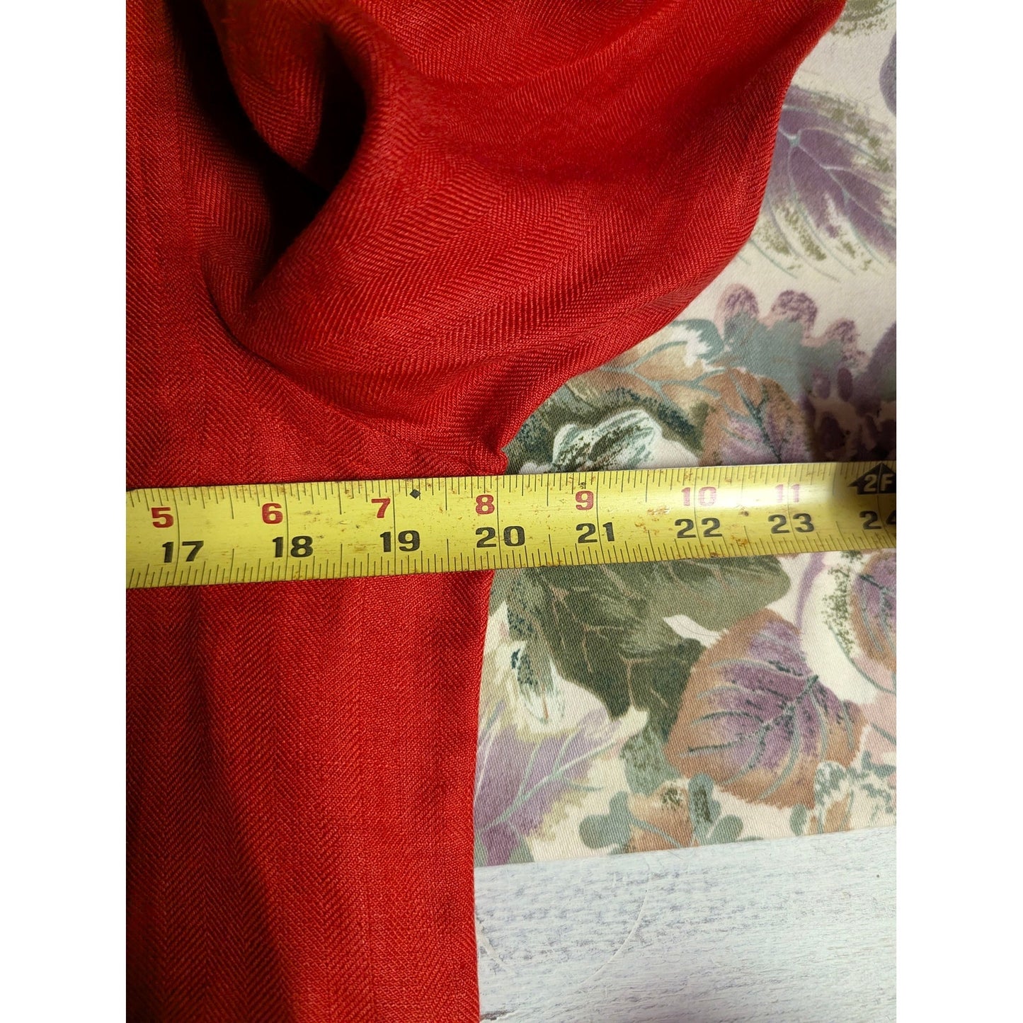 Lauren Ralph Lauren Red Linen Button Down LRL Monogram Preppy Blouse Size Medium