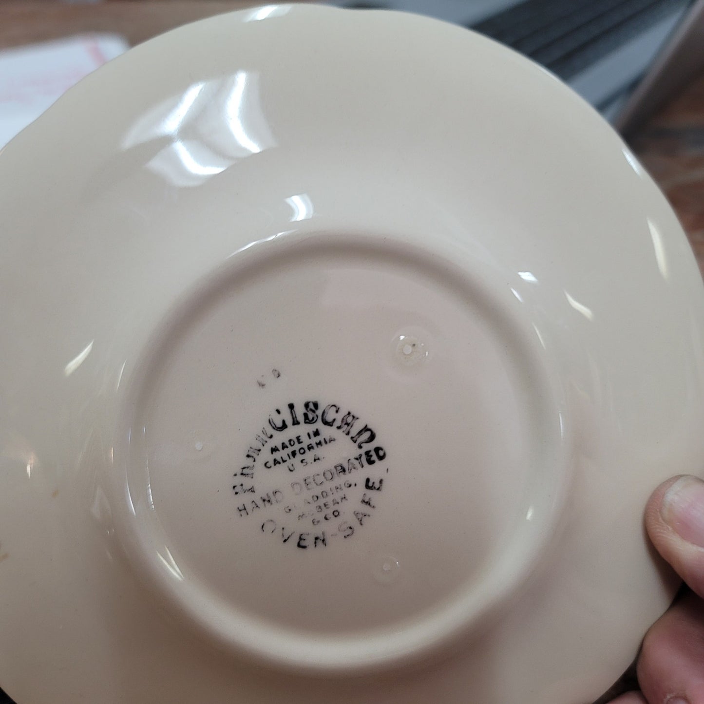 Vintage BREAD Plate Apple USA Backstamp by FRANCISCAN ceramic dinnerware