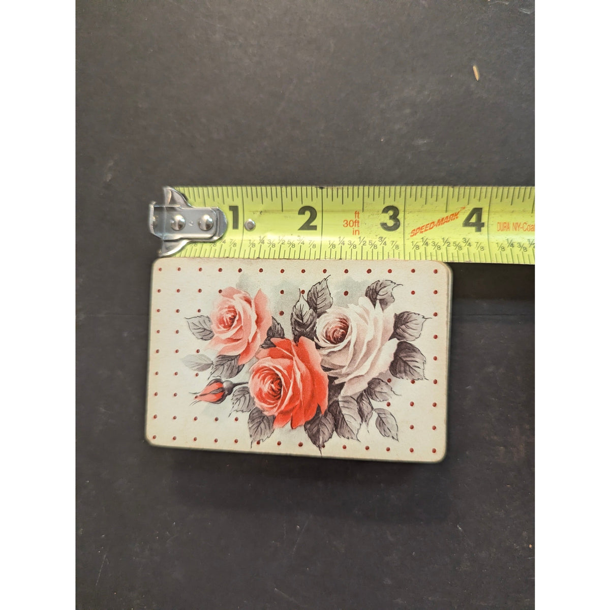 Vintage Mini Floral Pink Roses Playing Cards Miniature Deck Crafts Full Deck