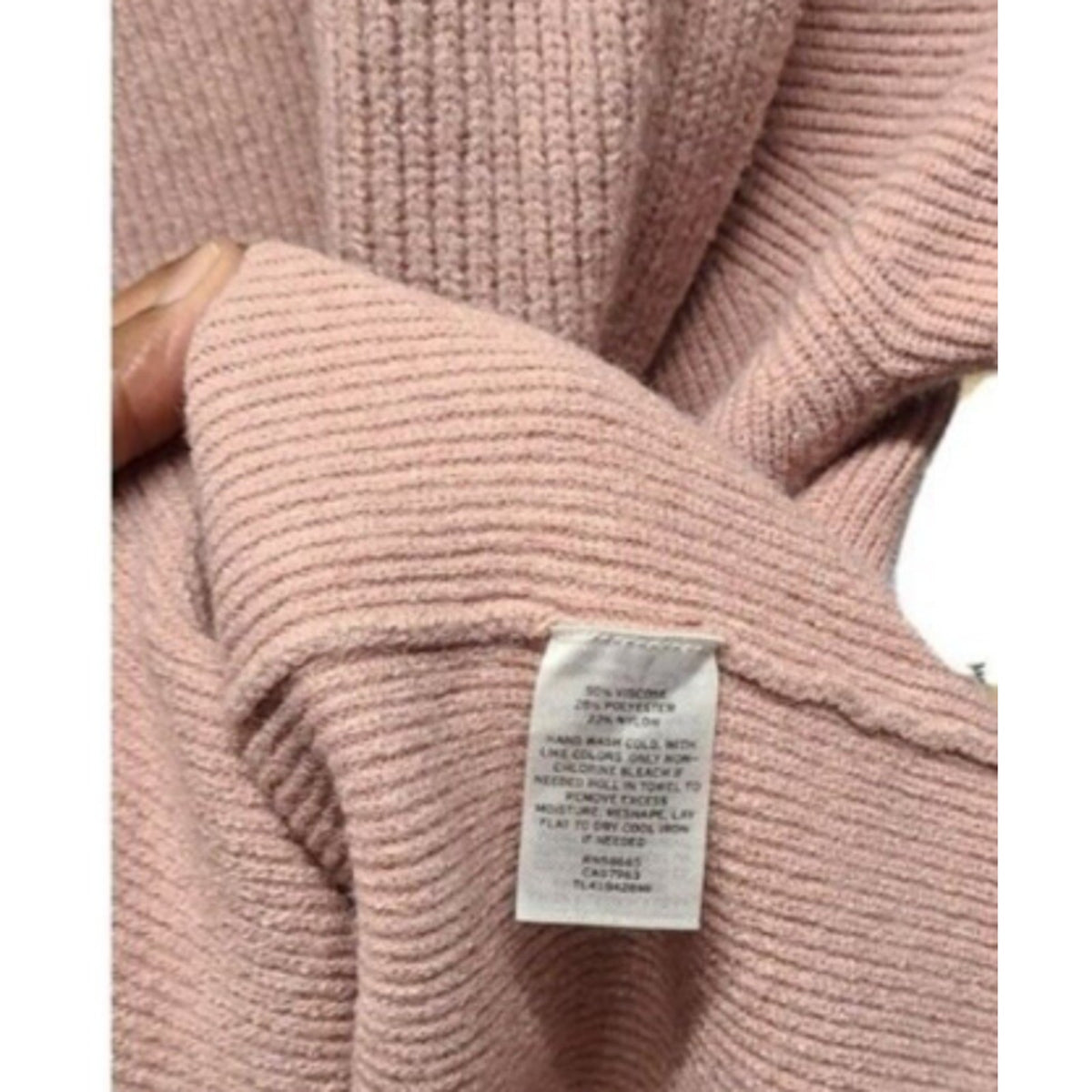 Leith Sweater Size XXS Cowl Neck Pink Adobe ribbed cuff Sleeve NEW $59