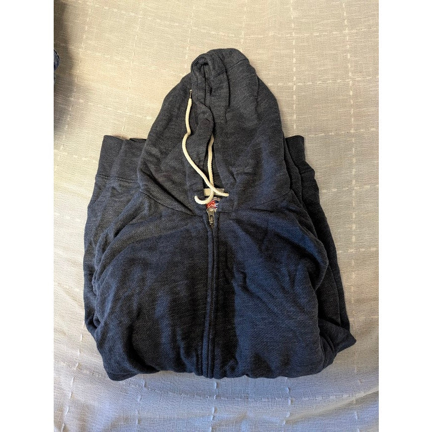 Grayers Montague Zip Up Hoodie Long Sleeves Front Zip Closure Navy X_large New