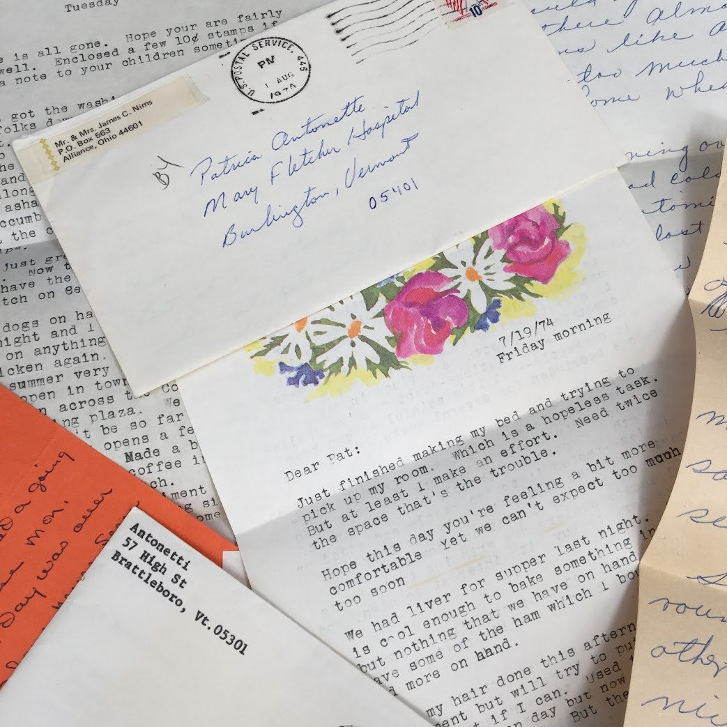 Vintage 70's letters LOT ephemera cursive GREAT cursive Scrapbooking decoupage