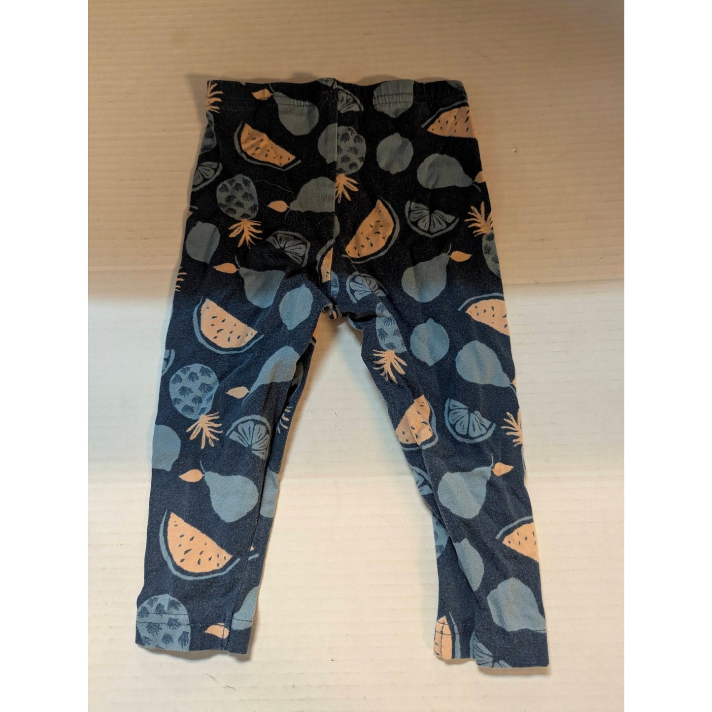 Carter's Baby Girls Teal Tropical Fruit Print Knit Leggings Pants Size 18 Months NWT
