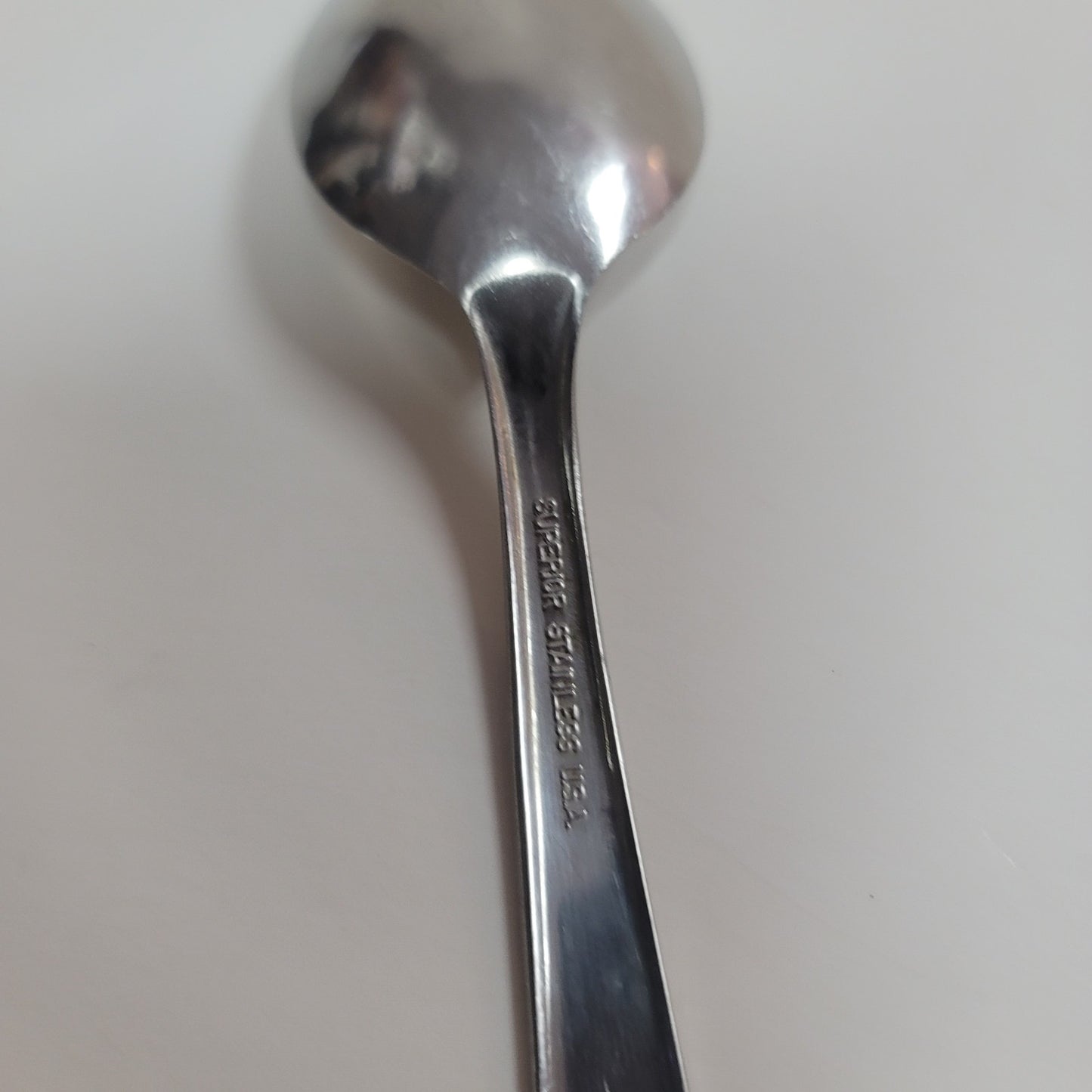 Vintage Superior Stainless Atomic Night Sky Soup teaspoon MCM