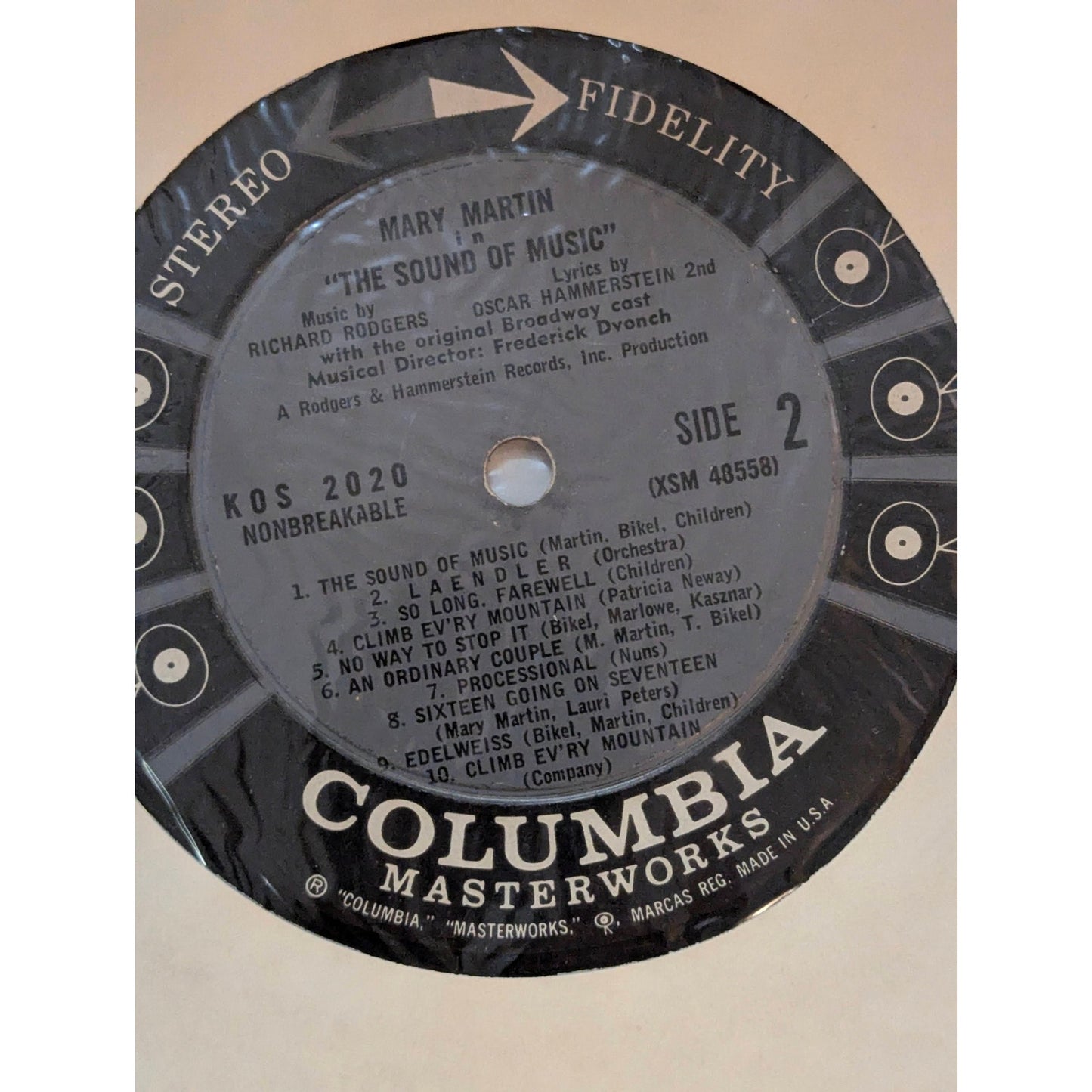 The Sound of Music Original Broadway Cast Columbia KOS 2020 Stereo 6-Eye LP
