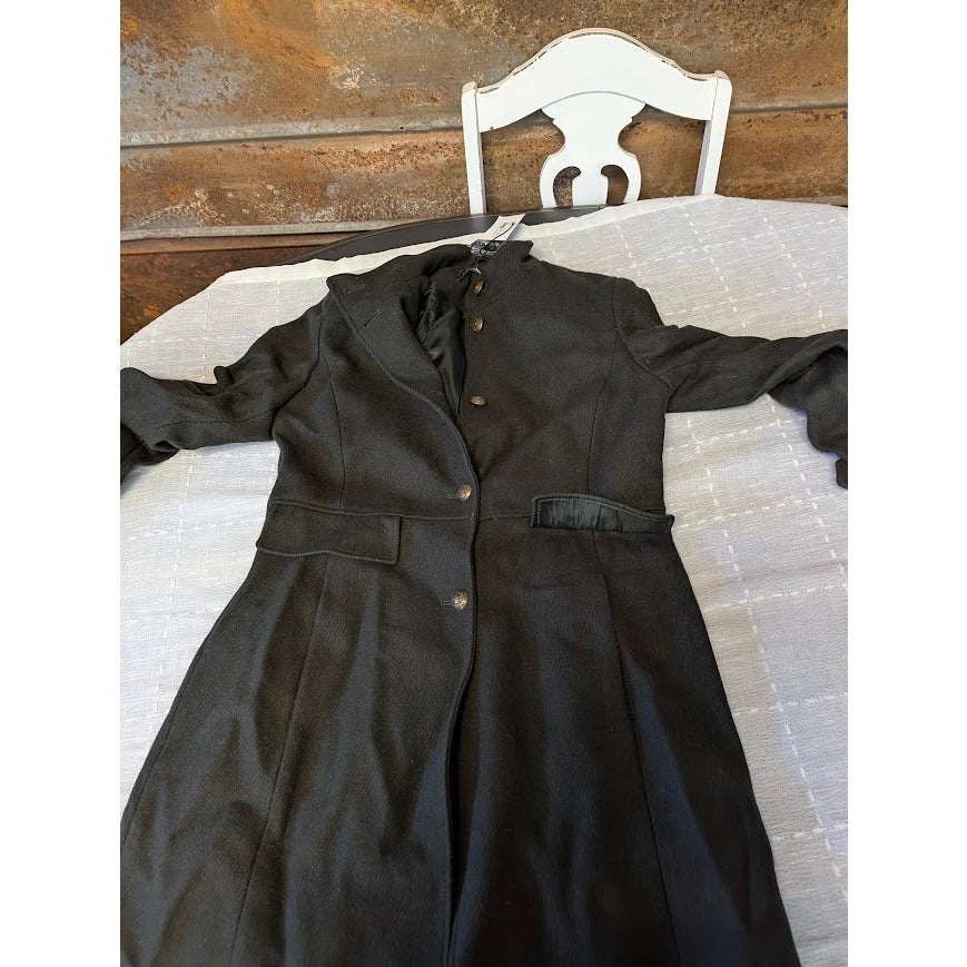 Lauren Ralph Lauren Stand Collar Wool Blend Military Coat Jacket Moss Green 10
