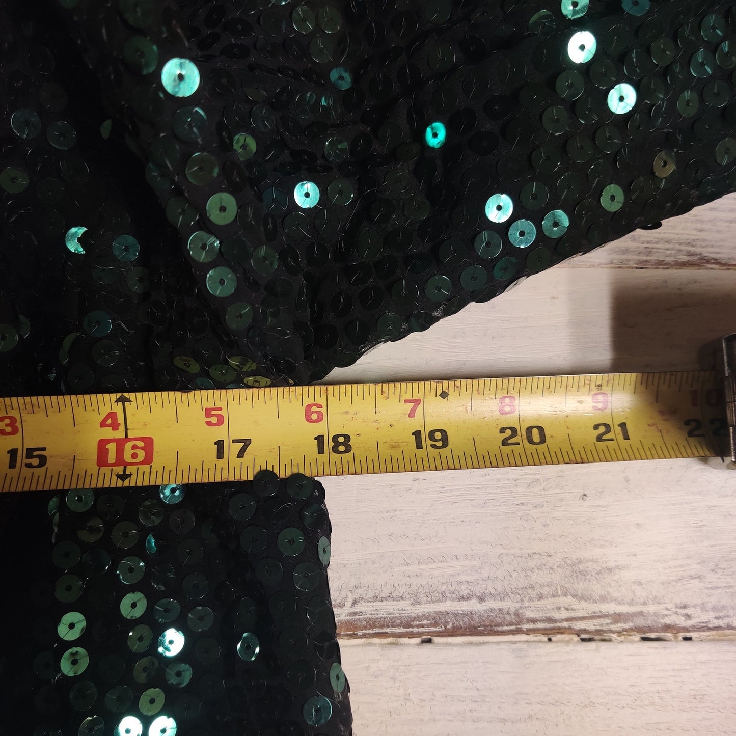 Vintage Three Flaggs Green Black Sequin Evening Blazer Jacket Large 80s glam