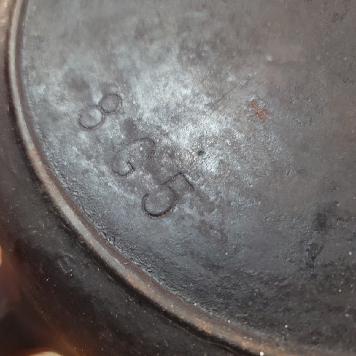 Vintage 1920s-40s BSR #8 Cast Iron Skillet Red Mountain Series Heat Ring 10.5"