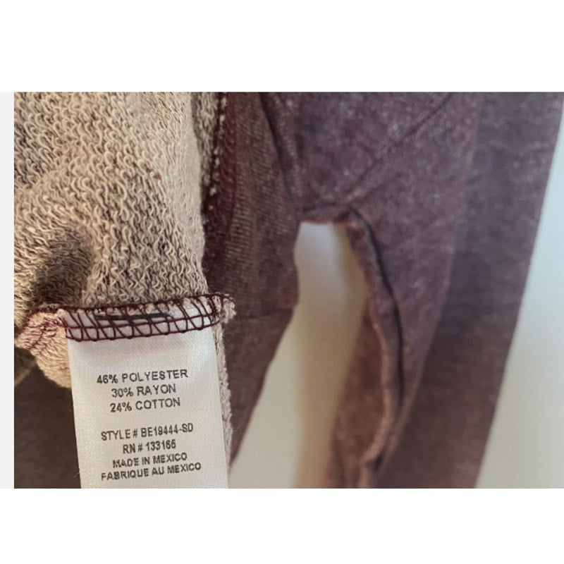 NEW Everleigh MARLED burgundy hoodie small long sleeve LARGE drawstring hood