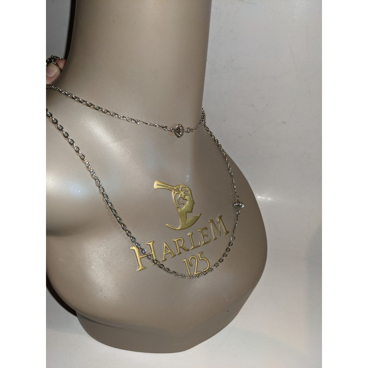 Vintage Long Silver Beaded Chain Layered or Single Strand 54"