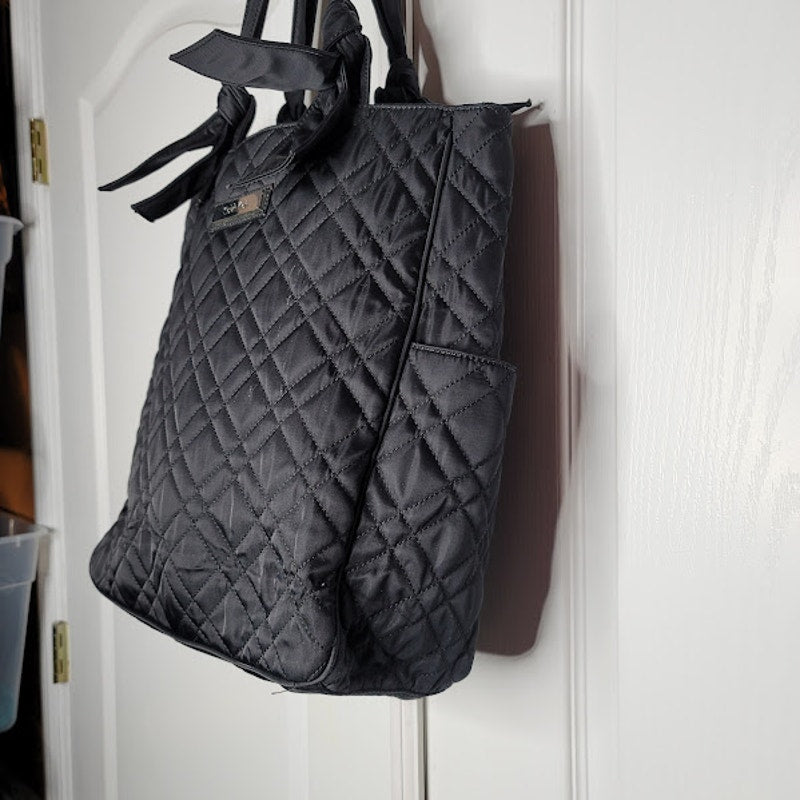 Calvin Klein Soft sided Quilted Black large tote shoulder bag large