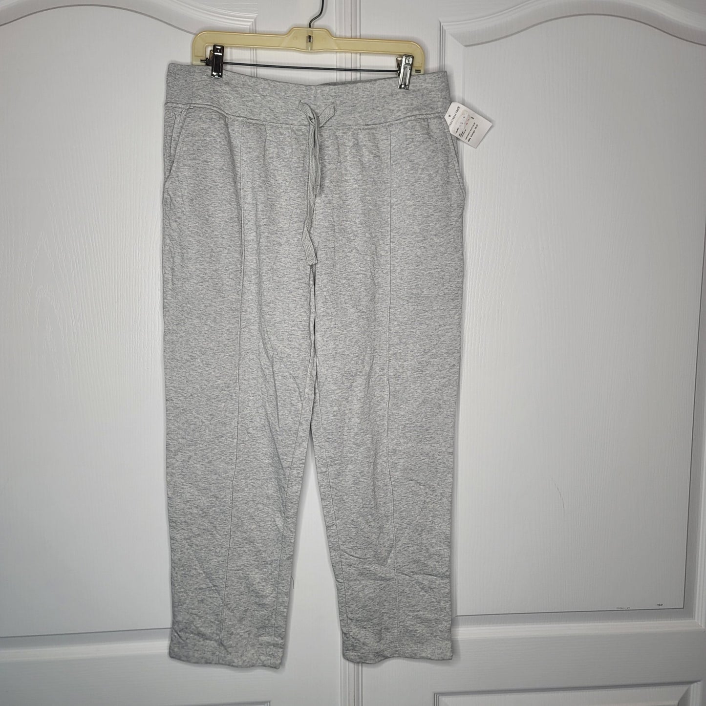 Alternative Sweatpants Drawstring Elastic Waist Heather Gray Large front seam