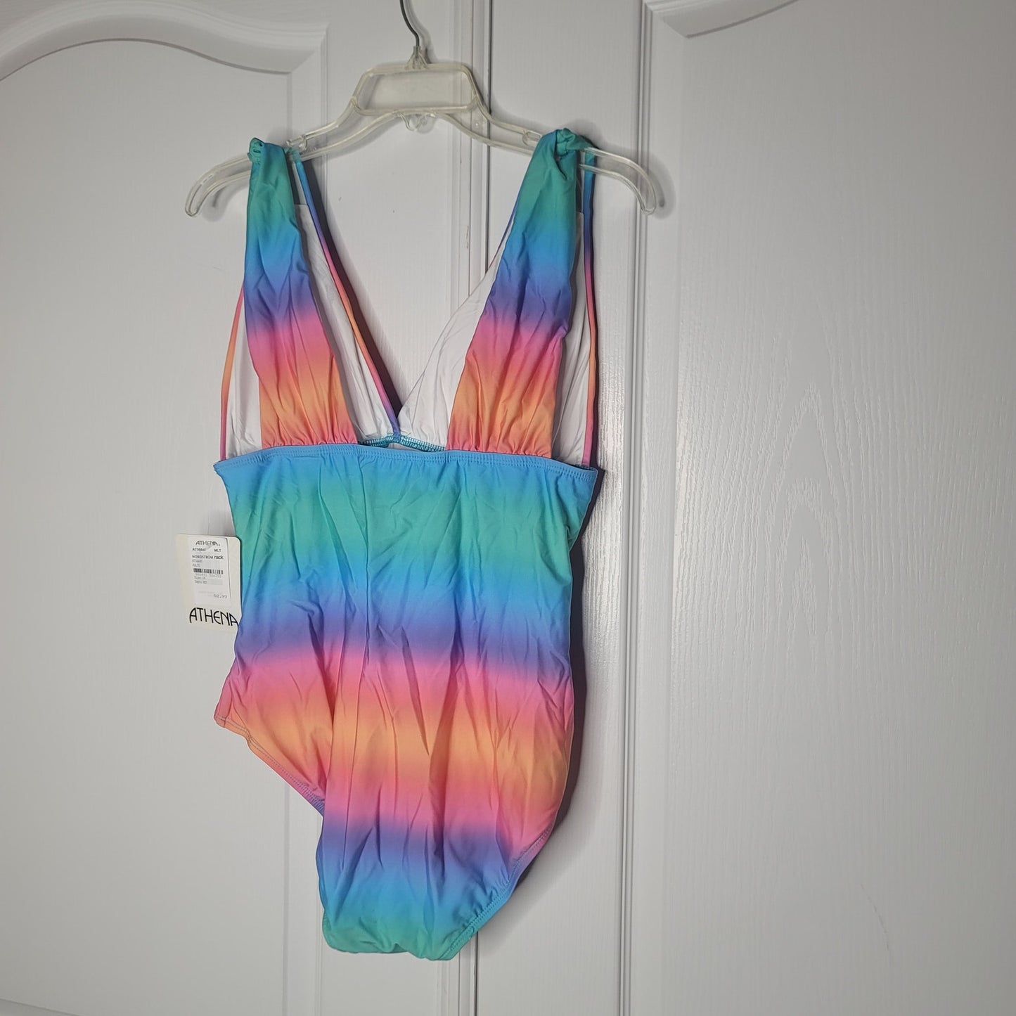 Athena Sweet Sunset size 14 One piece Multicolor Bathing suit swimwear NEW