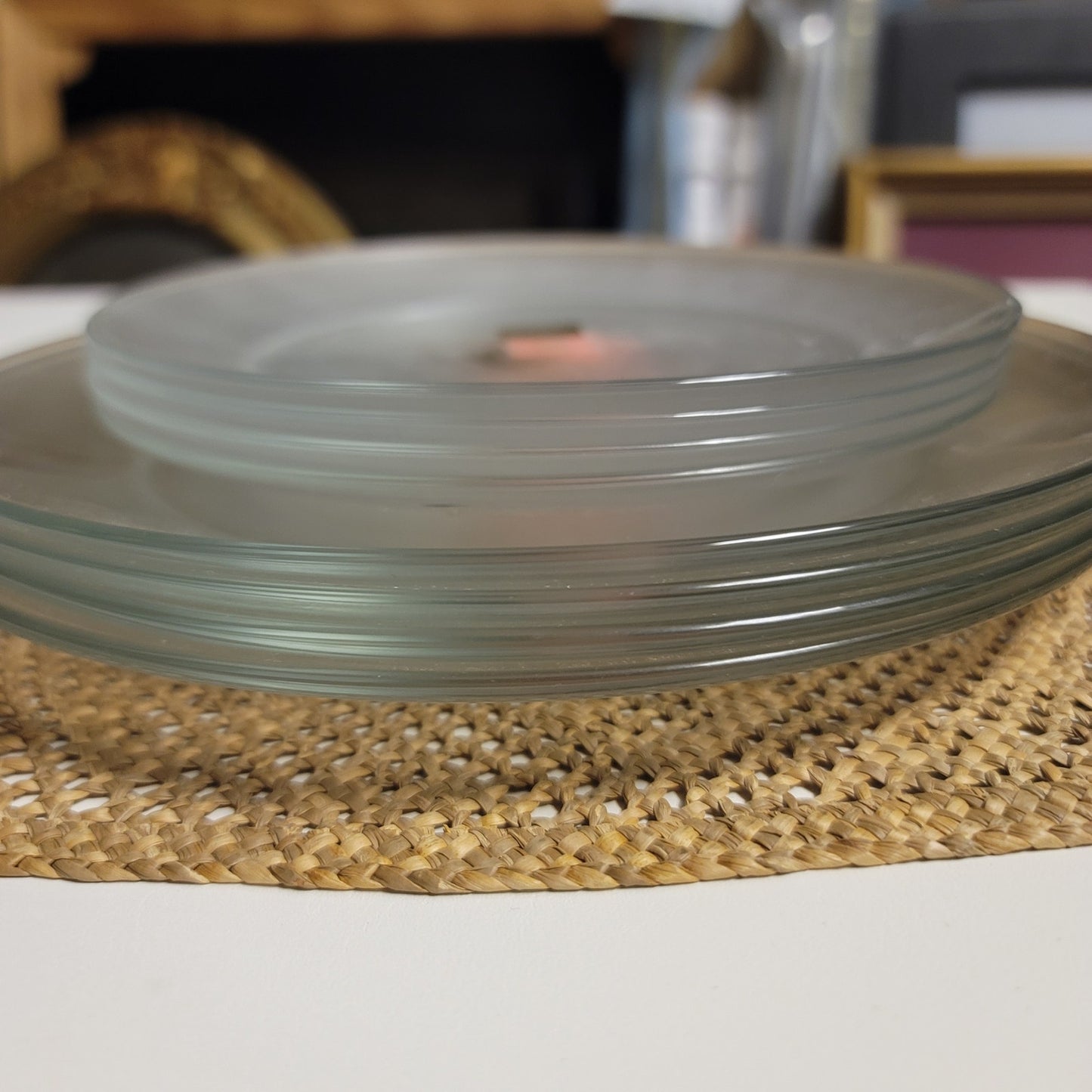 Arcoroc Clear France Set of 4 Dinner Plate 4 Bread Plates