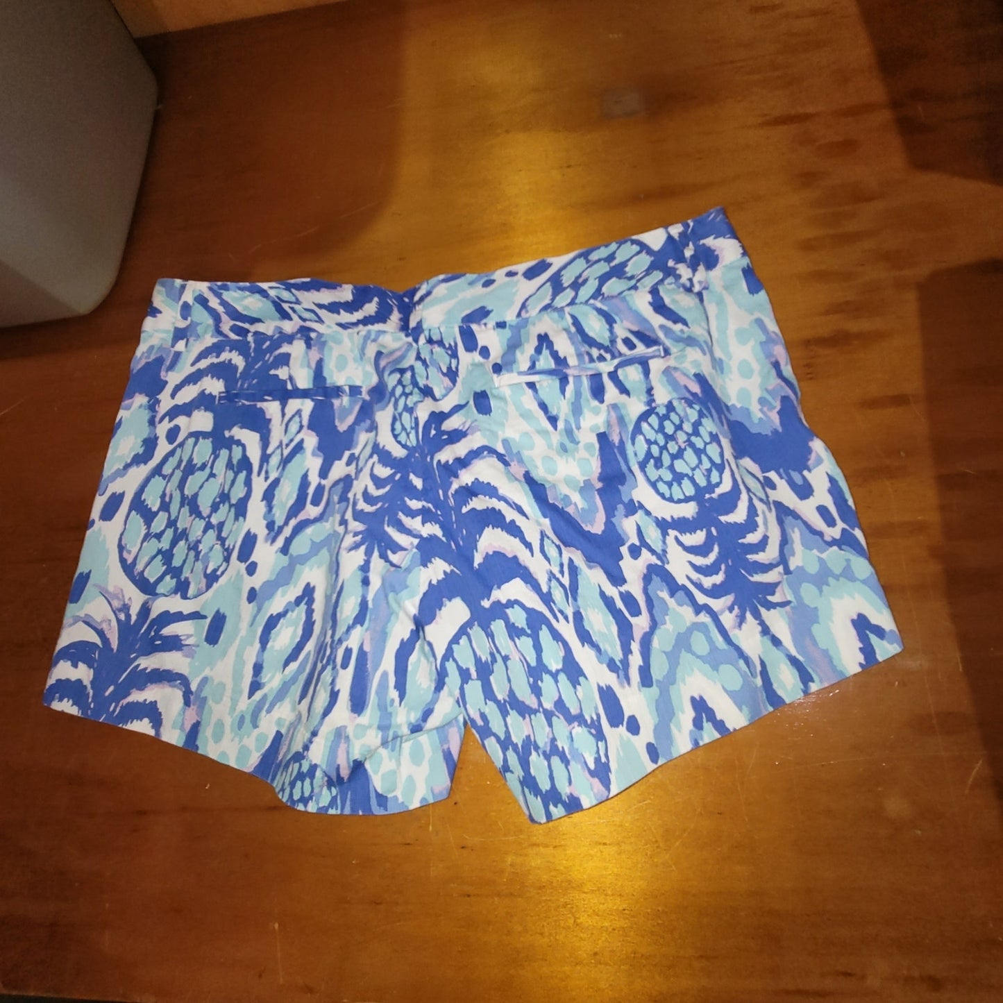 Lilly Pulitzer Callahan Shorts Size 16 Tropi Call Me Blue Pineapple
