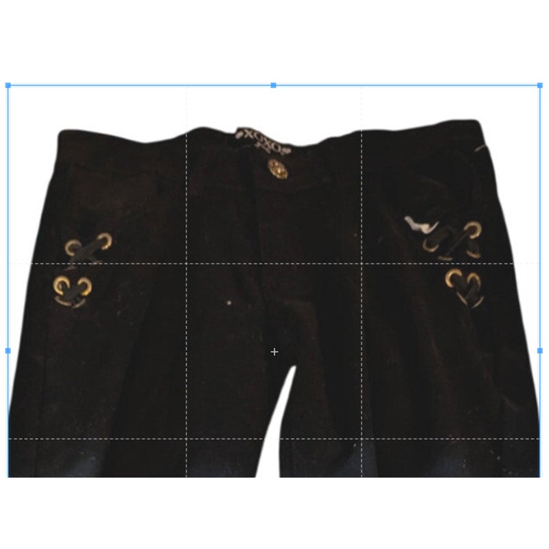 XOXO Girls Black Pants Size 14 NWT Lace Up Accent Rhinestone Pocket Y2K Vibe