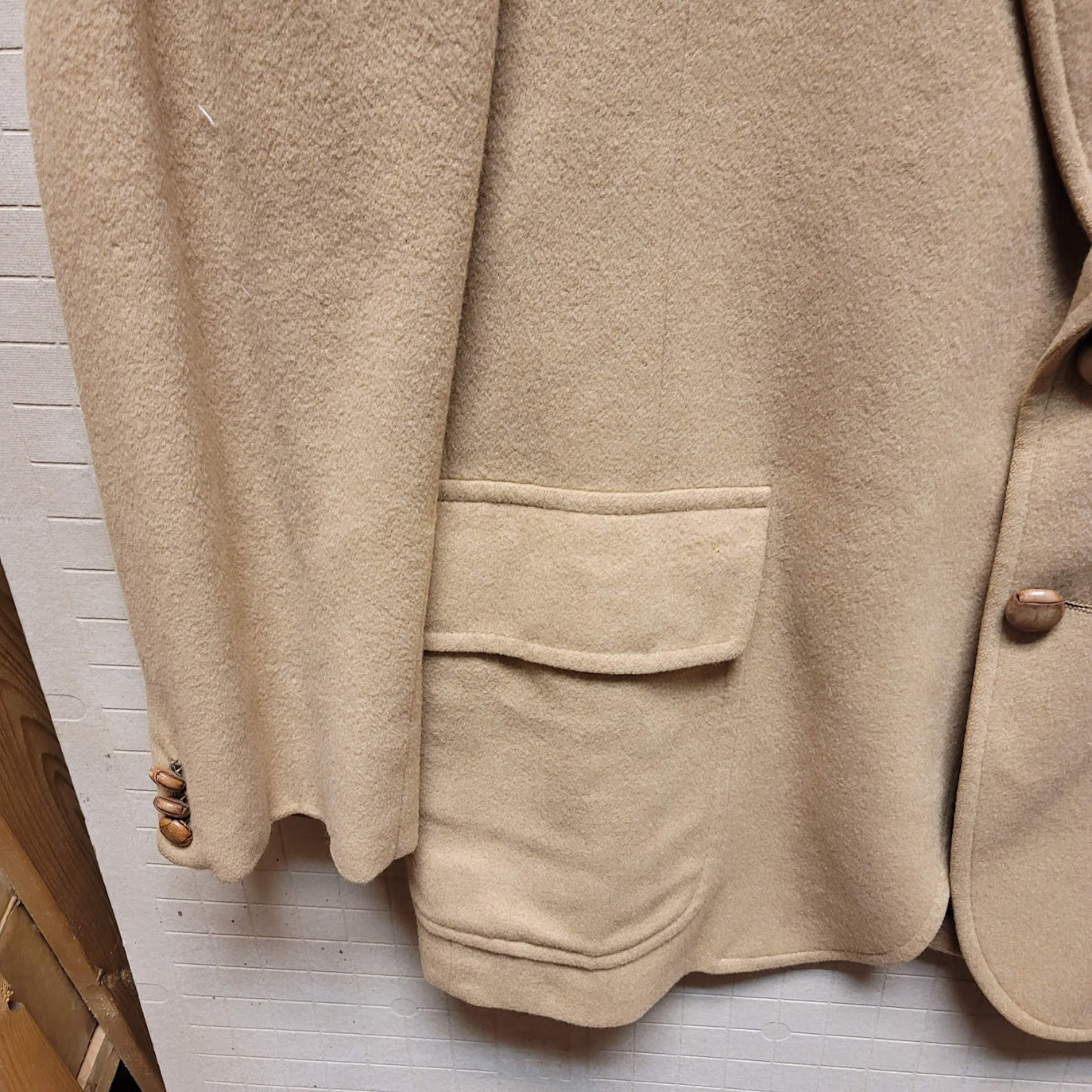 Mark IV vintage Coat Buckhead 100% Camel hair blazer L / XL 2 button pockets TAN