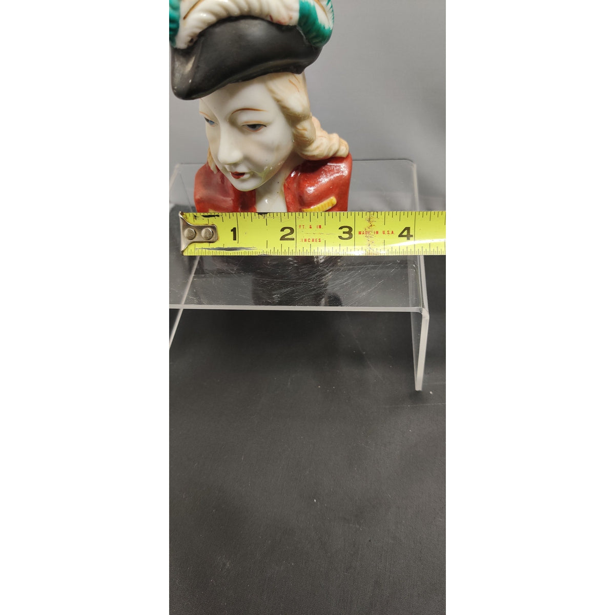 Vintage 1950s Colonial General Soldier HeadVase Planter Figurine Kitsch Regal