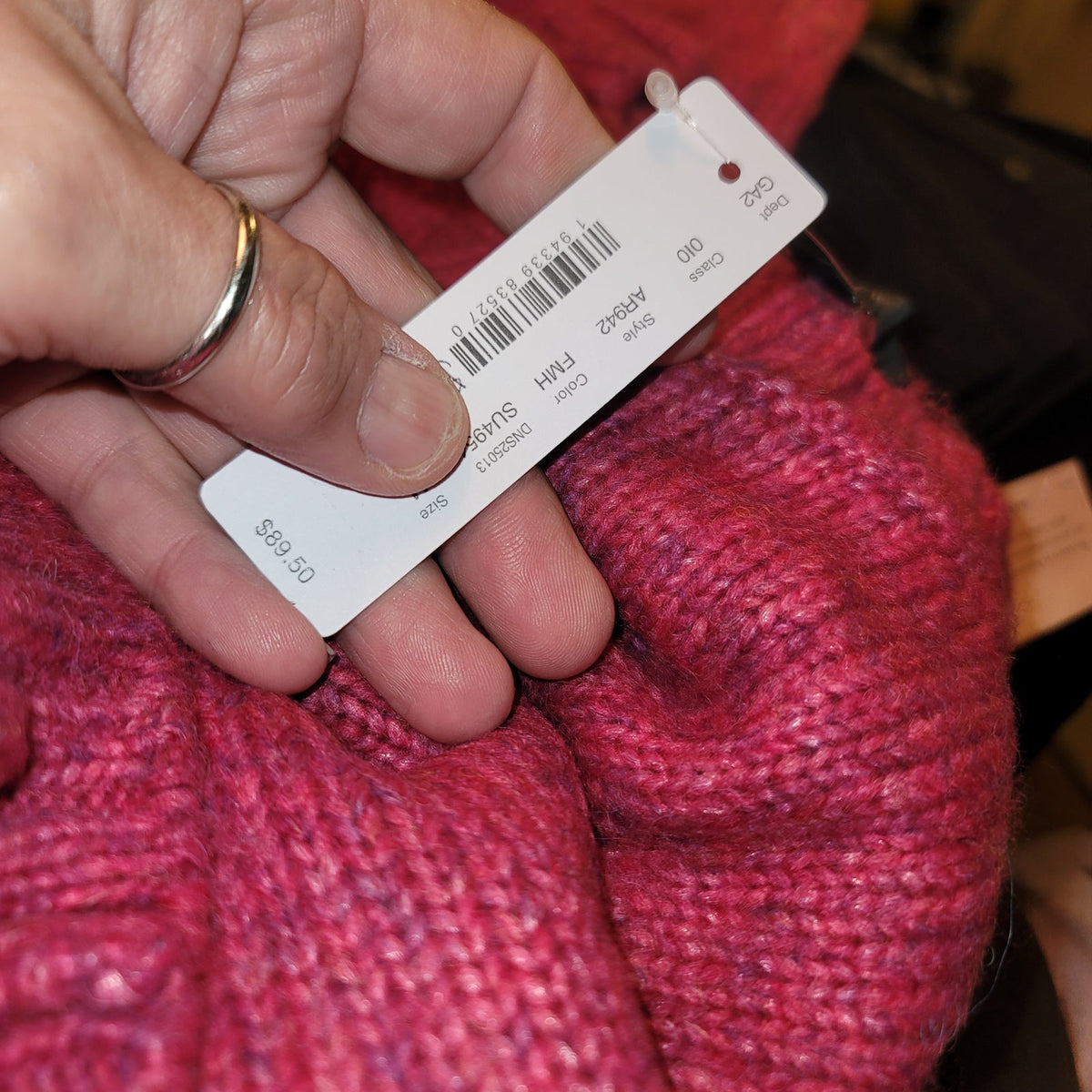 JCREW Crewneck Sweater In Fuchsia Multi Heather Long Sleeve Medium wool blend