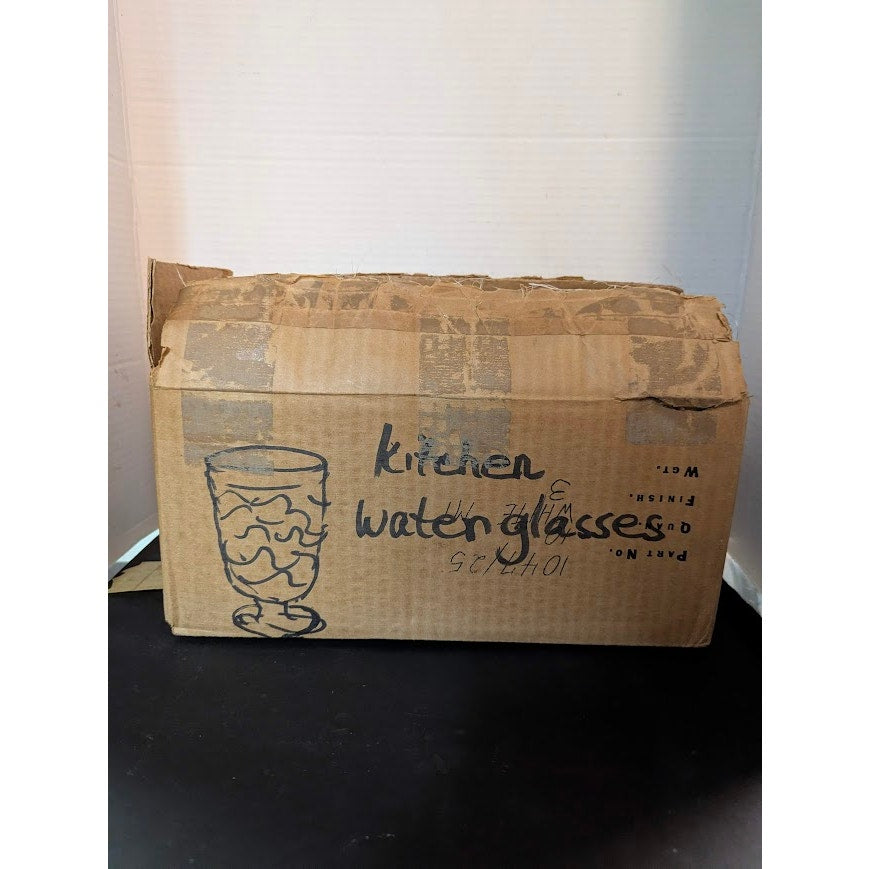 Vintage footed juice tumbler glass whitehall cubed cubist 4 1/4" 3.6" wide SET 8