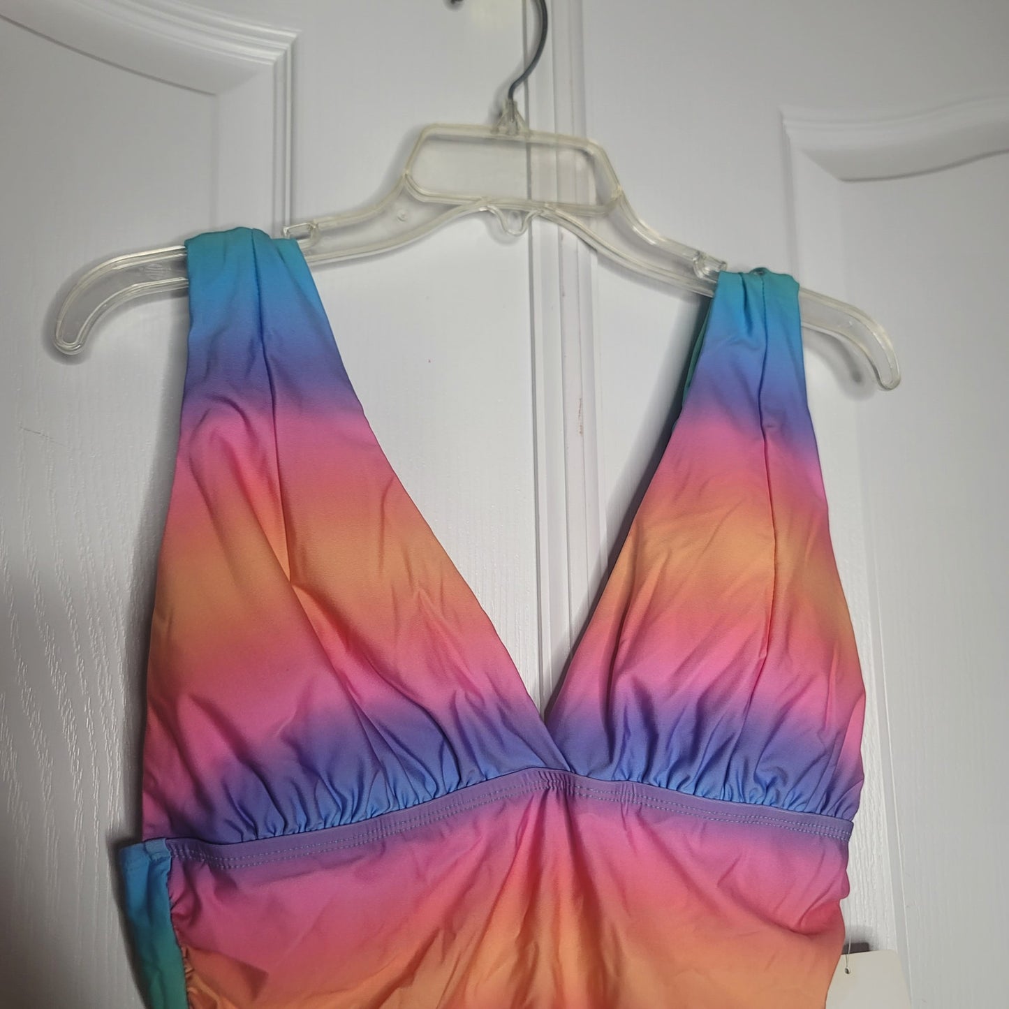 Athena Sweet Sunset size 14 One piece Multicolor Bathing suit swimwear NEW