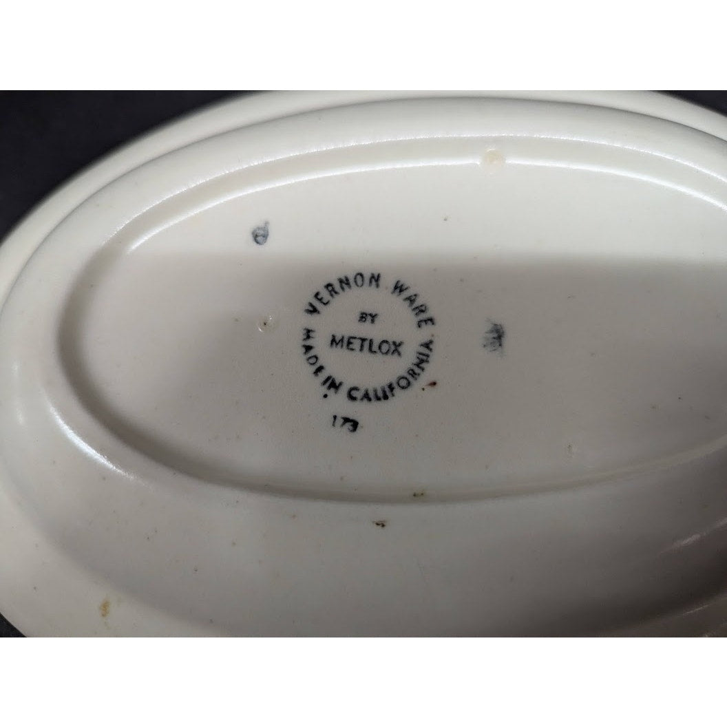 RETIRED Vineyard by Metlox Poppytrail Vernon 9" x 7" Oval serving plate platter