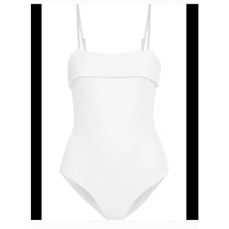 Onia Fiona Cutout Ribbed One-Piece Swimsuit SMALL TUBE top style removable strap