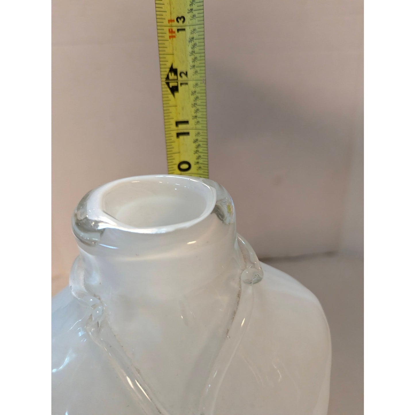 Vintage Y2K Frosted Glass Female Bust Torso Vase Clear Necklace Statue 10"