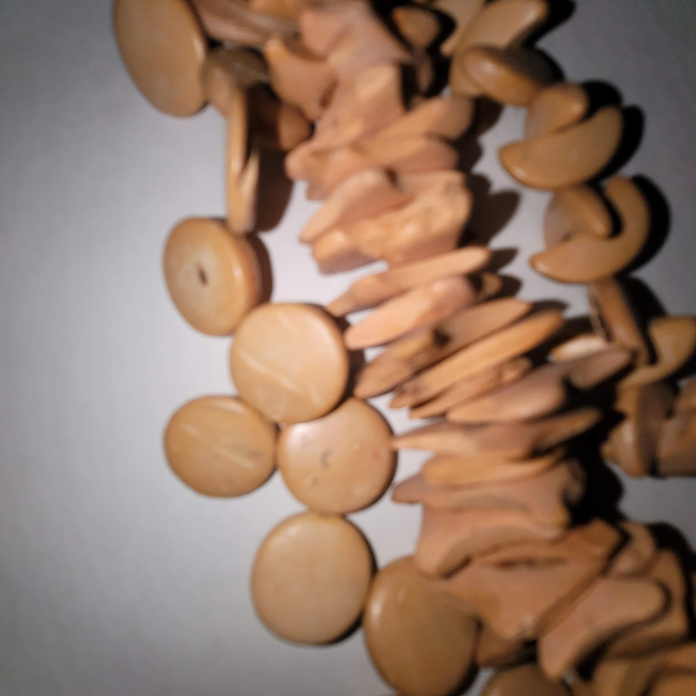 Multi Strand Necklace Wood Seed statement jewelry layering