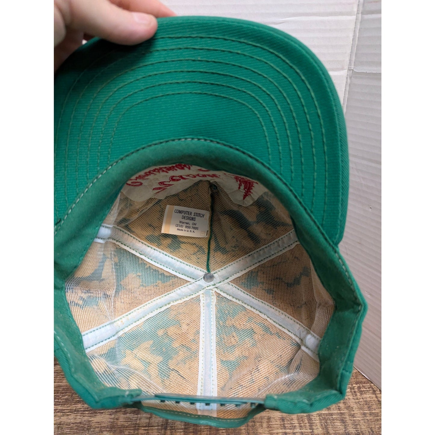 Vintage Nelson Christmas Tree Farm & Nursery Green Snapback Hat Retro Y2K