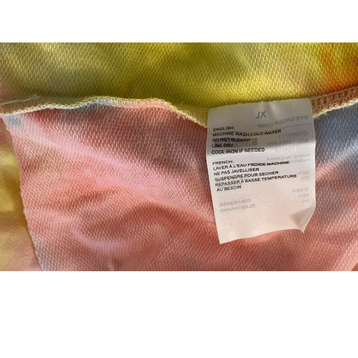 NWT Elodie Multi Pastel Tie Dye Crop Long Sleeve Sweatshirt Sx XL/Extra Large