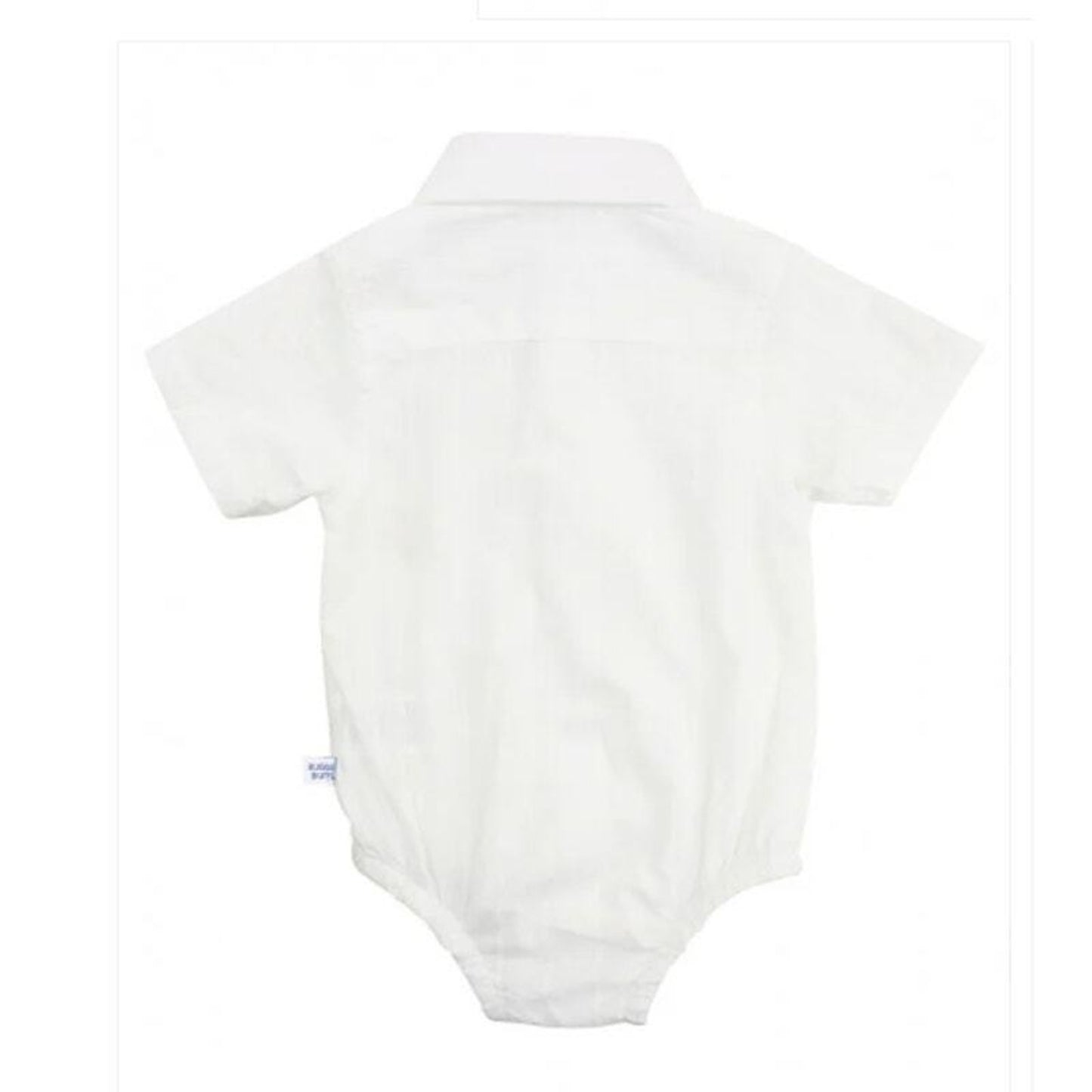 Ruffle Butts Blue Seersucker Jon Jon & White Dobby sleeve shirt 2pc Set 12-18 Mo