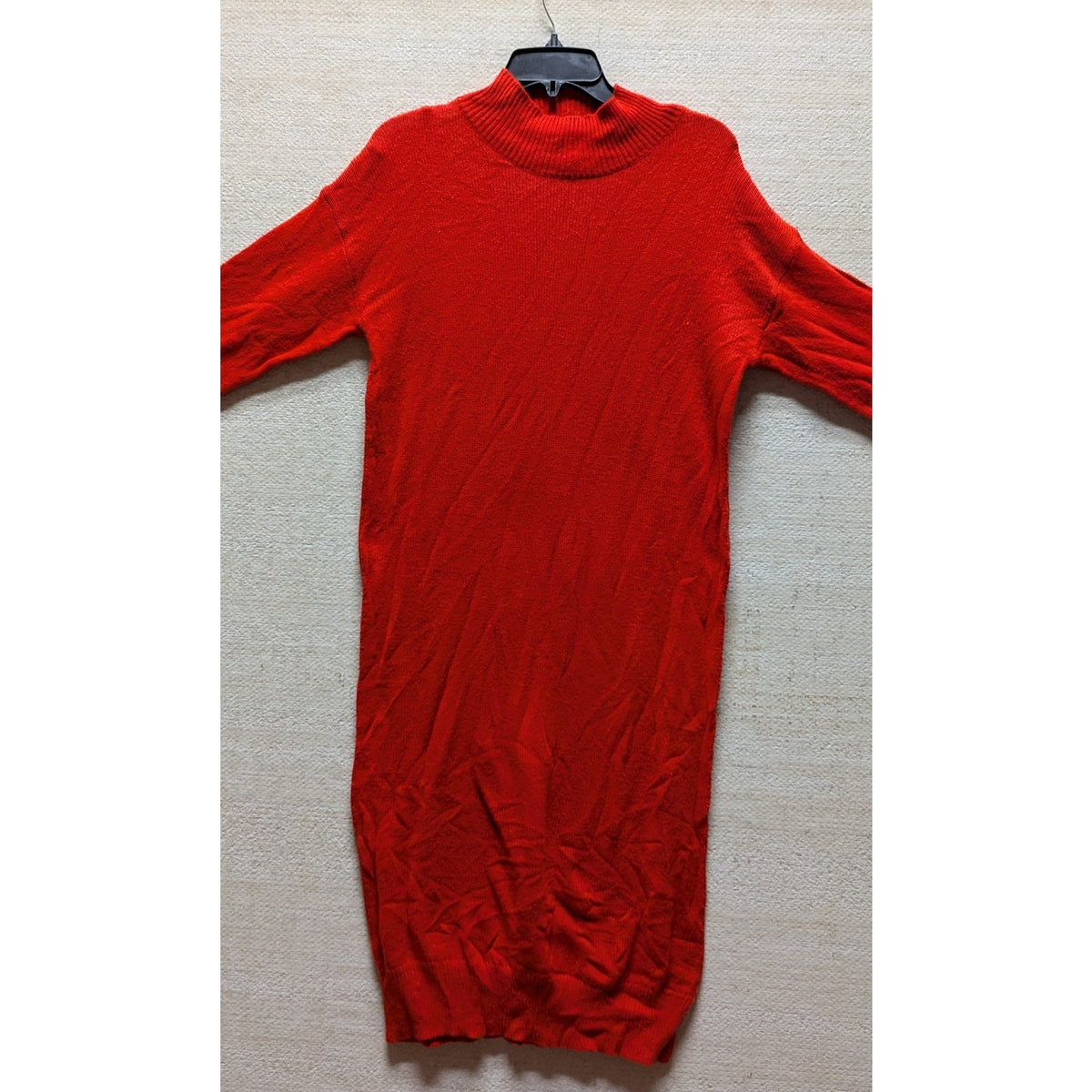 Abound RED sweaterdress Mock Turtleneck Long Sleeve ribbed hem drop shoulder XS