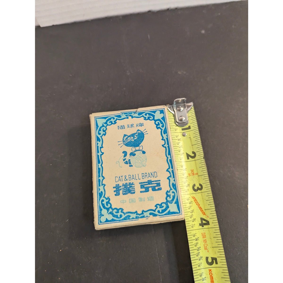 Vintage Cat Ball Brand 533 Playing Cards Deck Chinese Mascot Box