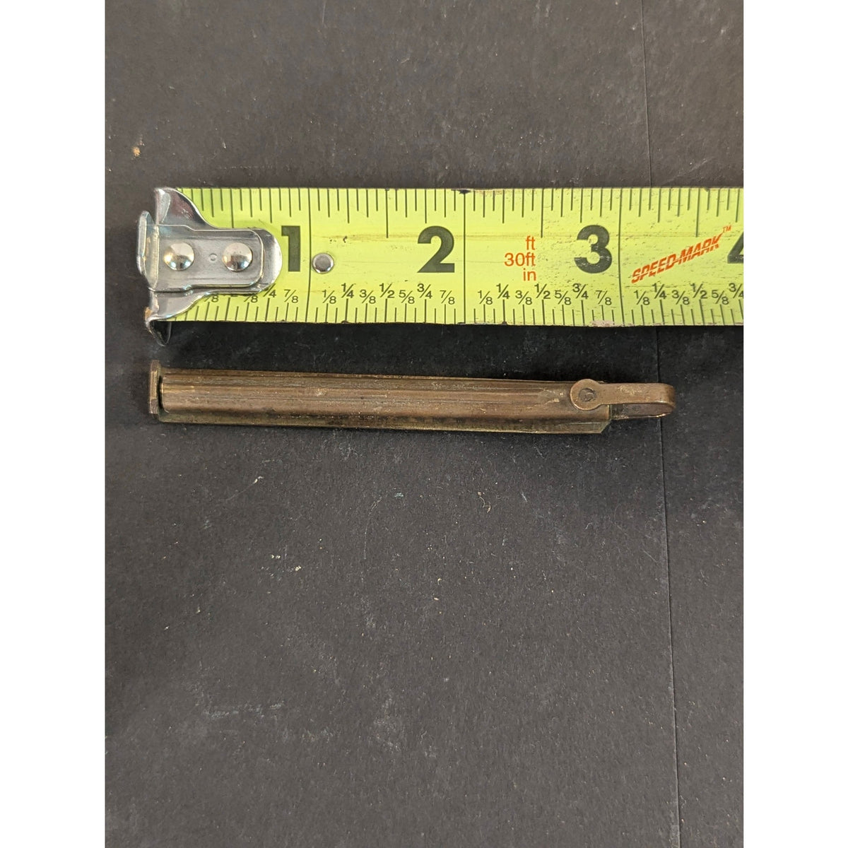 Antique Vintage Chinese Brass Padlock Lock Folding Key Barrel Box Trunk Cabinet