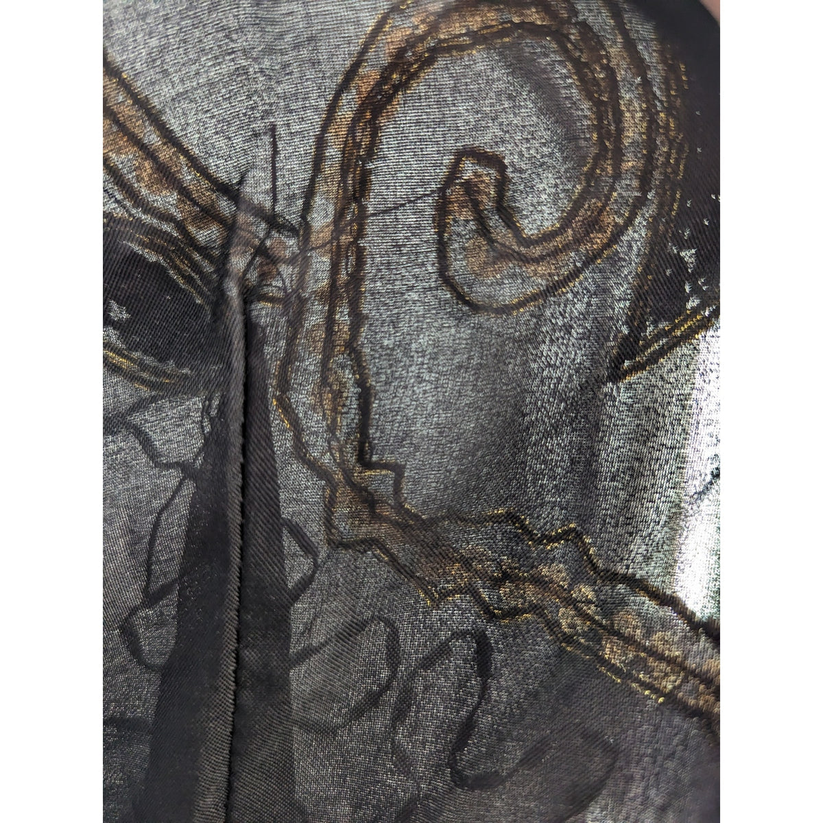 Michael Angelo Beaded Dress Black Gold Silk Sequin Gown Halter Sleeveless Small