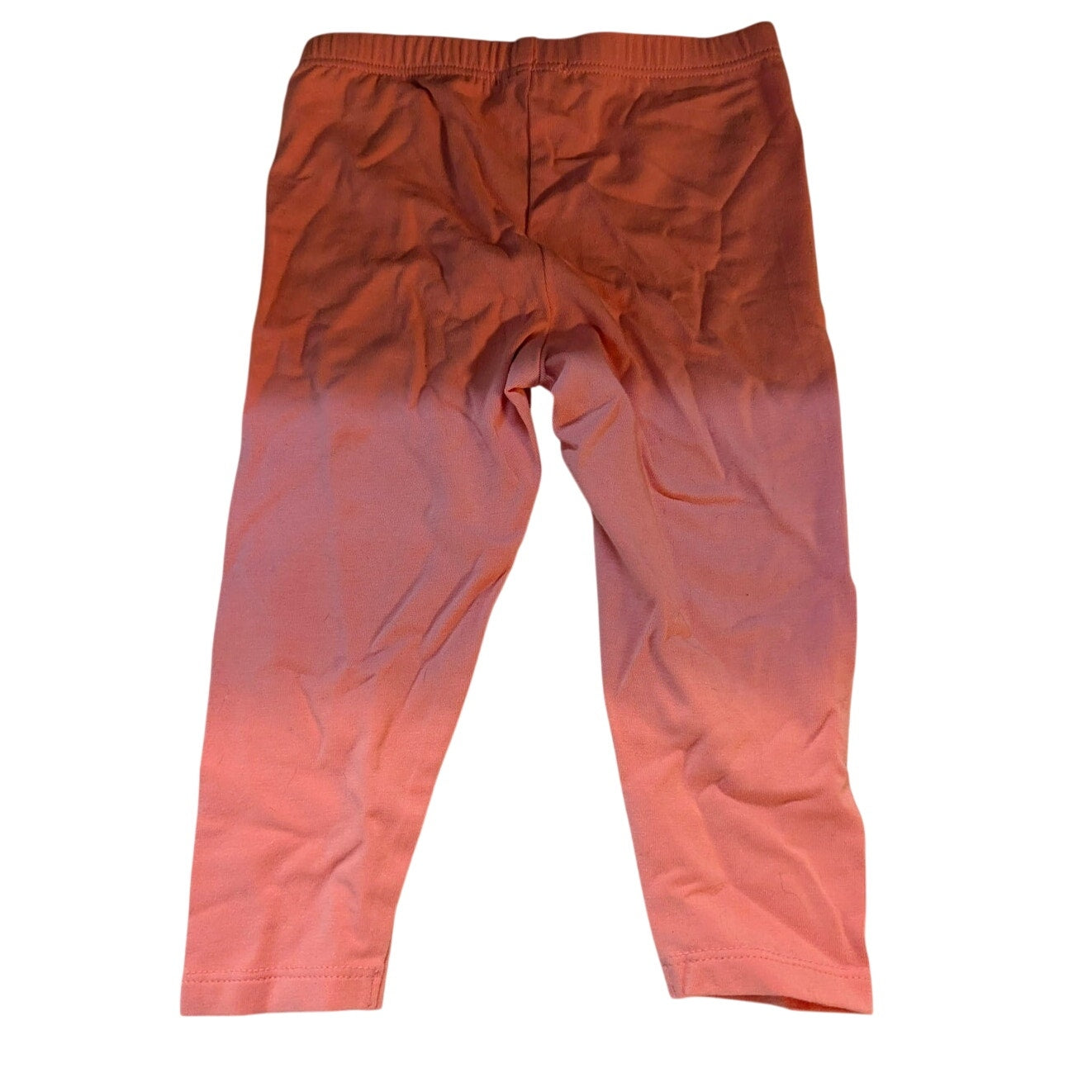 Splendid Kids Coral Pink Dip Dye Two Tone Ombre Stretch Leggings Size 6-12M NEW