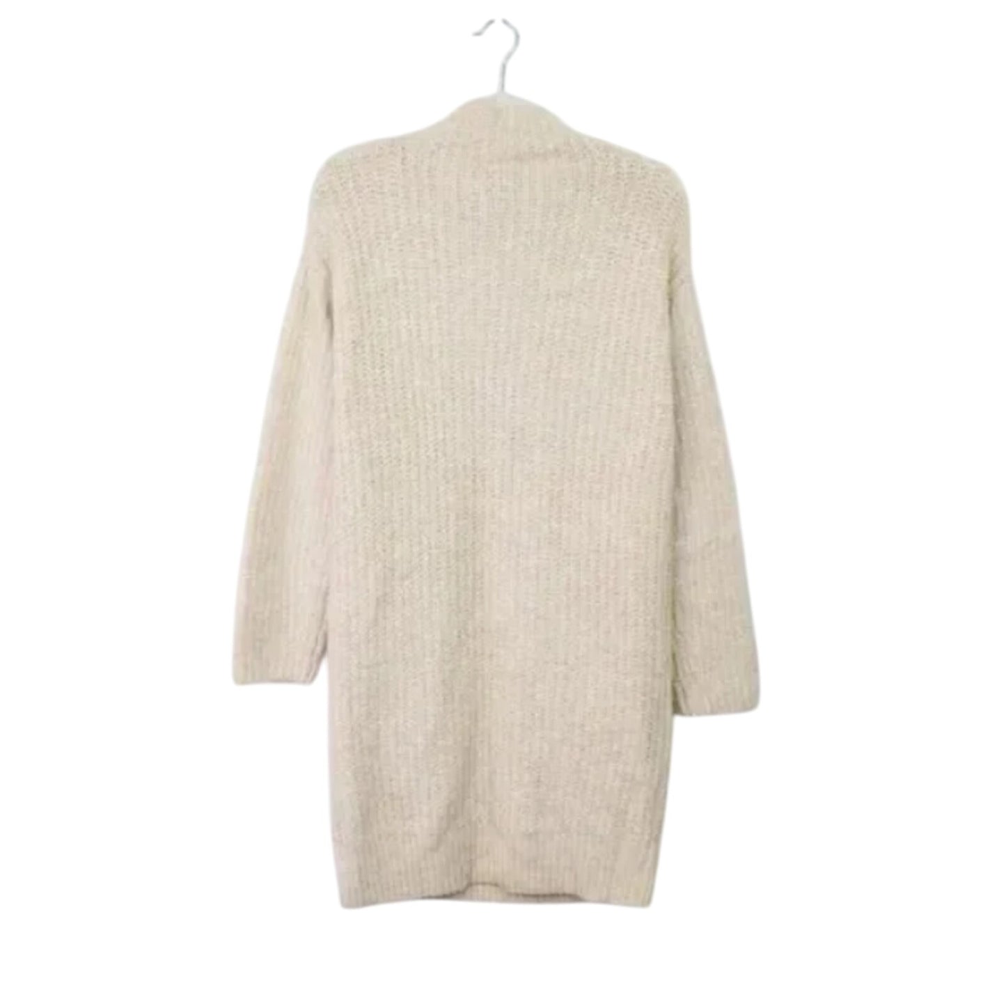 TOPSHOP Ivory Cream Chunky Cable Knit Mock Neck Sweater Dress LARGE 12US 44EUR