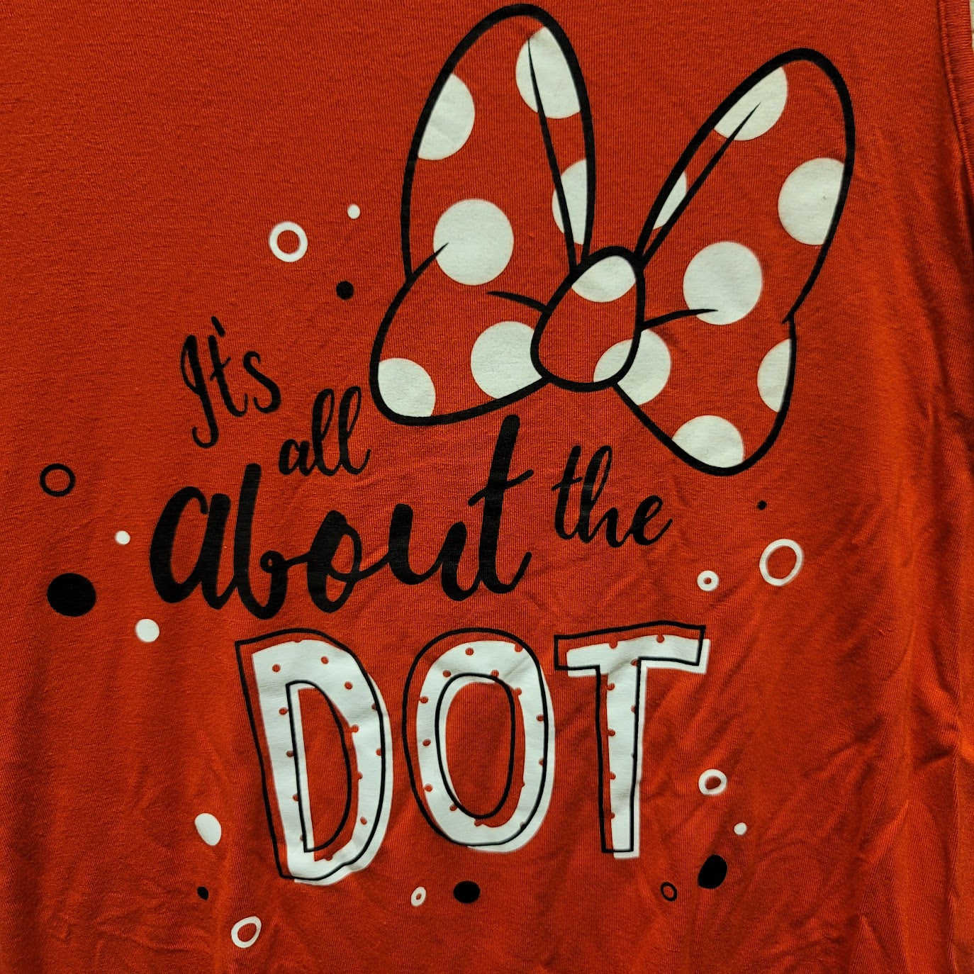 Disney Parks Red Tank Top T-Shirt Size Small Womens Minnie mouse Ears Sleeveless
