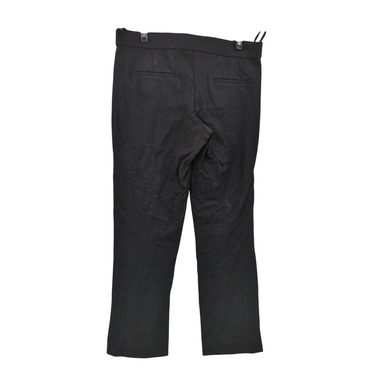 Amanda + Chelsea Women's Charcoal Gray Blue Check Flat Front Dress Pants 4