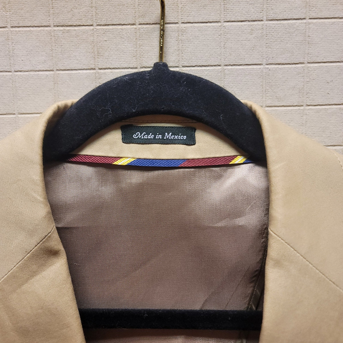 J. Crew blazer Men 40 Regular Tan Double button cotton lined jacket coat Italian