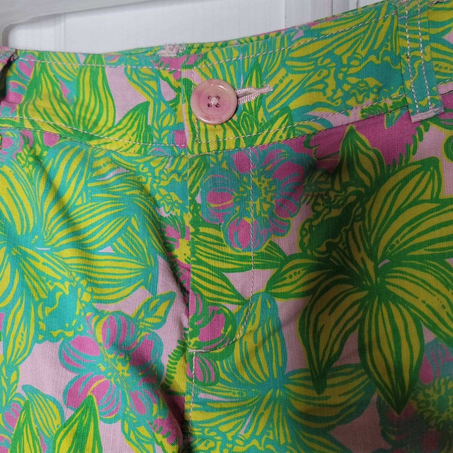 Lilly Pulitzer Short womens Size 16 green pink Big Squeeze Koala