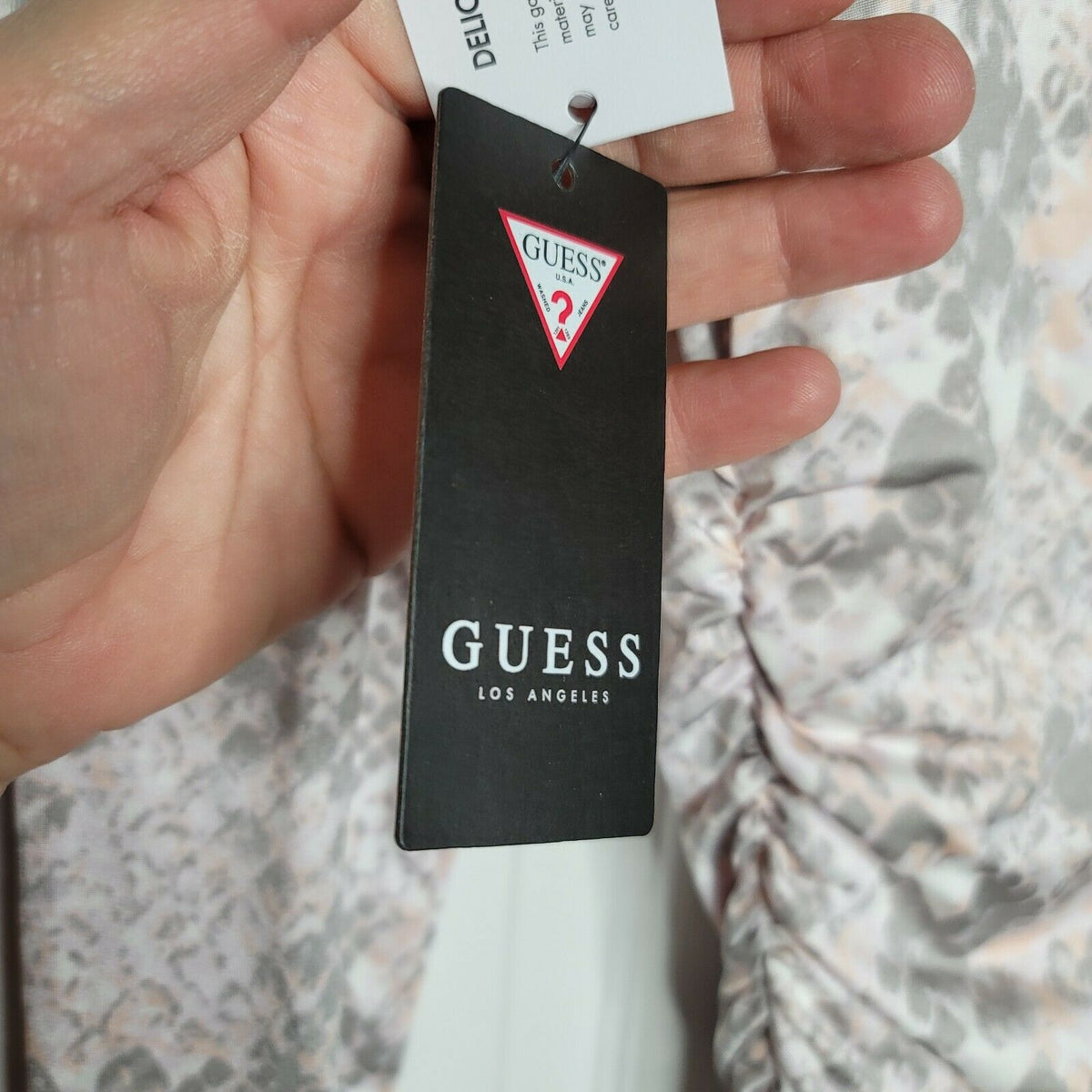 Guess X-SMALL Marian Gray Snake Print Asymmetrical Party Dress BODYCON NEW