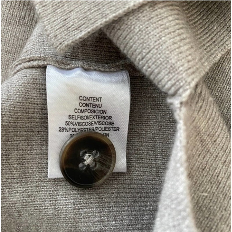 Wayf Kerry Henley Sweater In Heather Grey Size Medium NEW 3 button crew neck $78