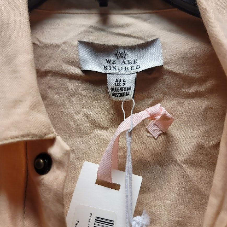 We Are KINDRED Sofia Cotton Twill Boiler Suit Pale Pink Jumpsuit Size 2
