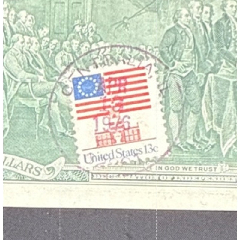 Paper Currency Bank Note USA Paper Money $2 Series 1976 First Day Issue April 13