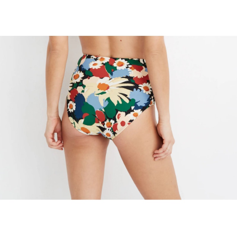 Madewell NEW garden floral bottoms swim high waist second wave Size XS