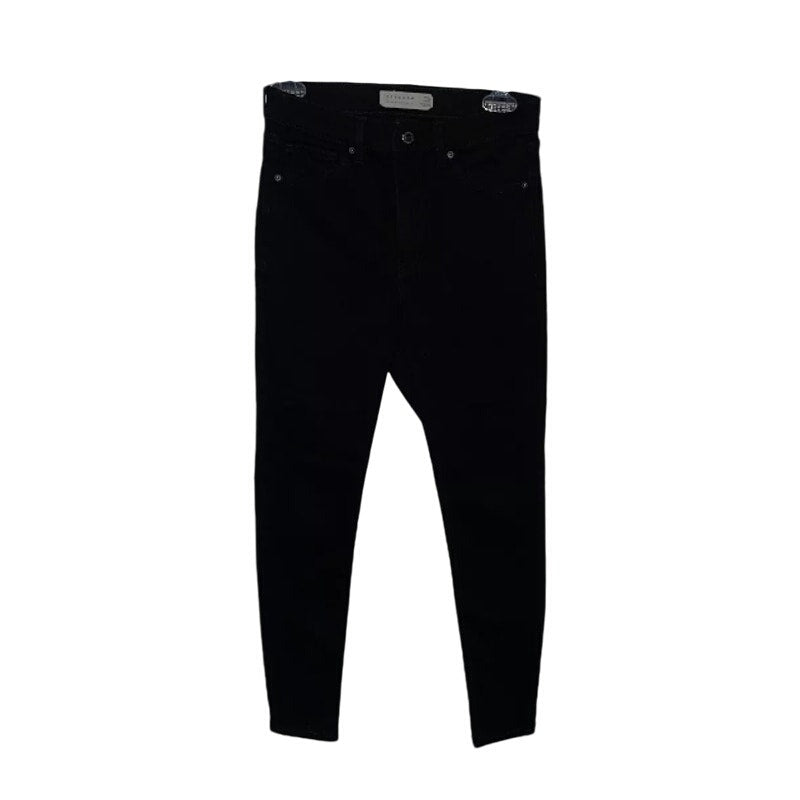 Topshop NEW MOTO Black Jamie Jeans 36 x 30 High Waist Ankle Grazer Stretch