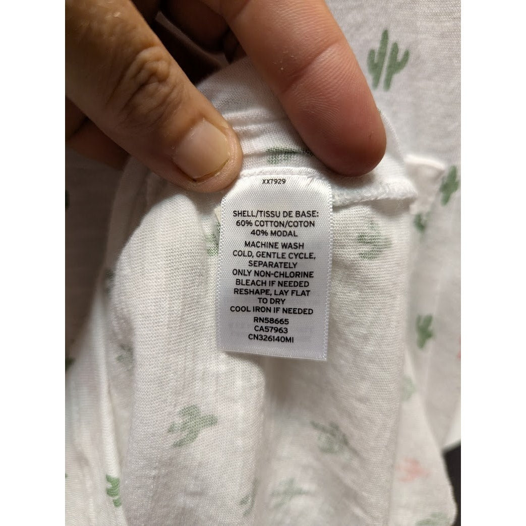 Caslon Size Small Cactus graphic short sleeve casual Tshirt TEE